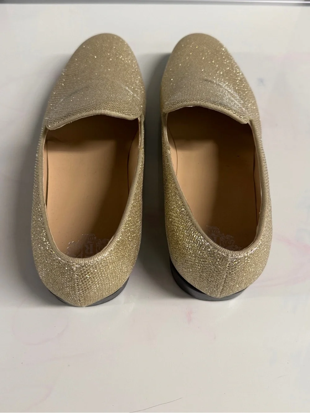 Sparkle Gold Sequins Men’s Slip-On Loafers